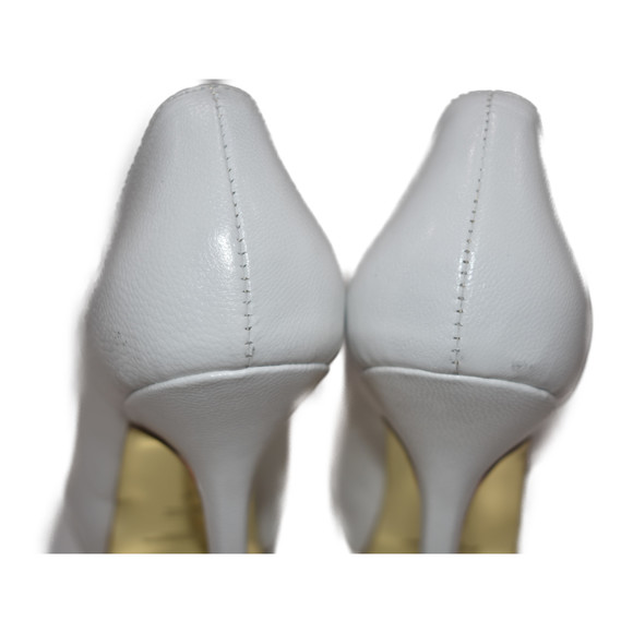 Yves Saint Laurent Heel Pumps Leather White - Picture 4 of 10